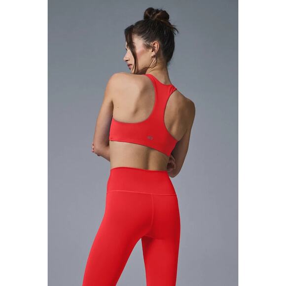 Alo Yoga 7/8 Airlift Leggings Red Hot Summer Sz XS Advantage Racerback Bra Sz S - Picture 8 of 16